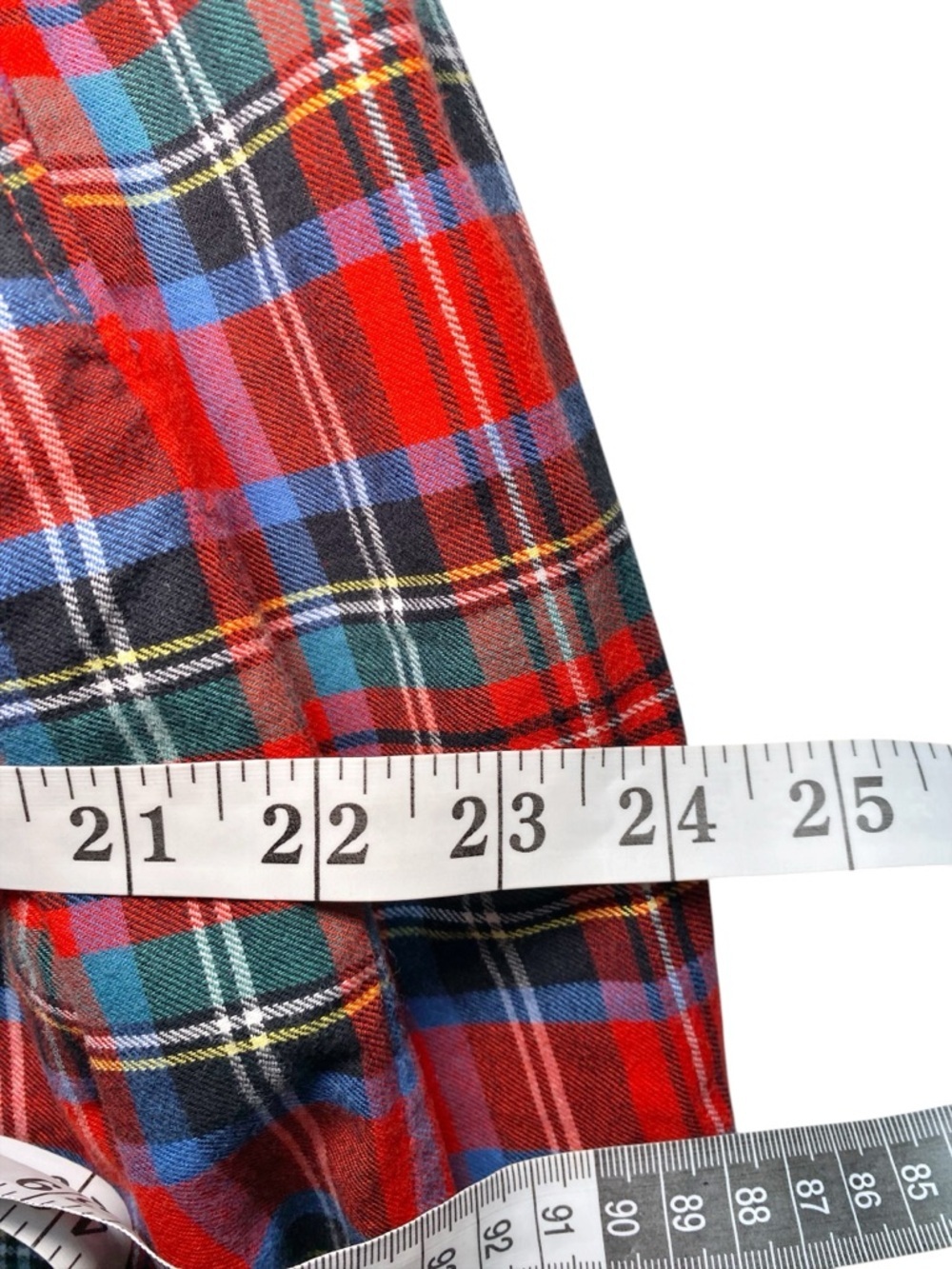 Sweater Loft Vintage Red Tartan Plaid Cotton Midi Skirt - Picture 10 of 13